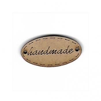 Wooden Handmade Oval Label 15mm